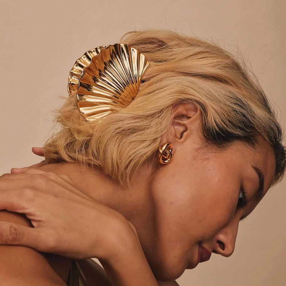Shell-Shaped Metal Hair Claw Clips Chic Hair Accessories