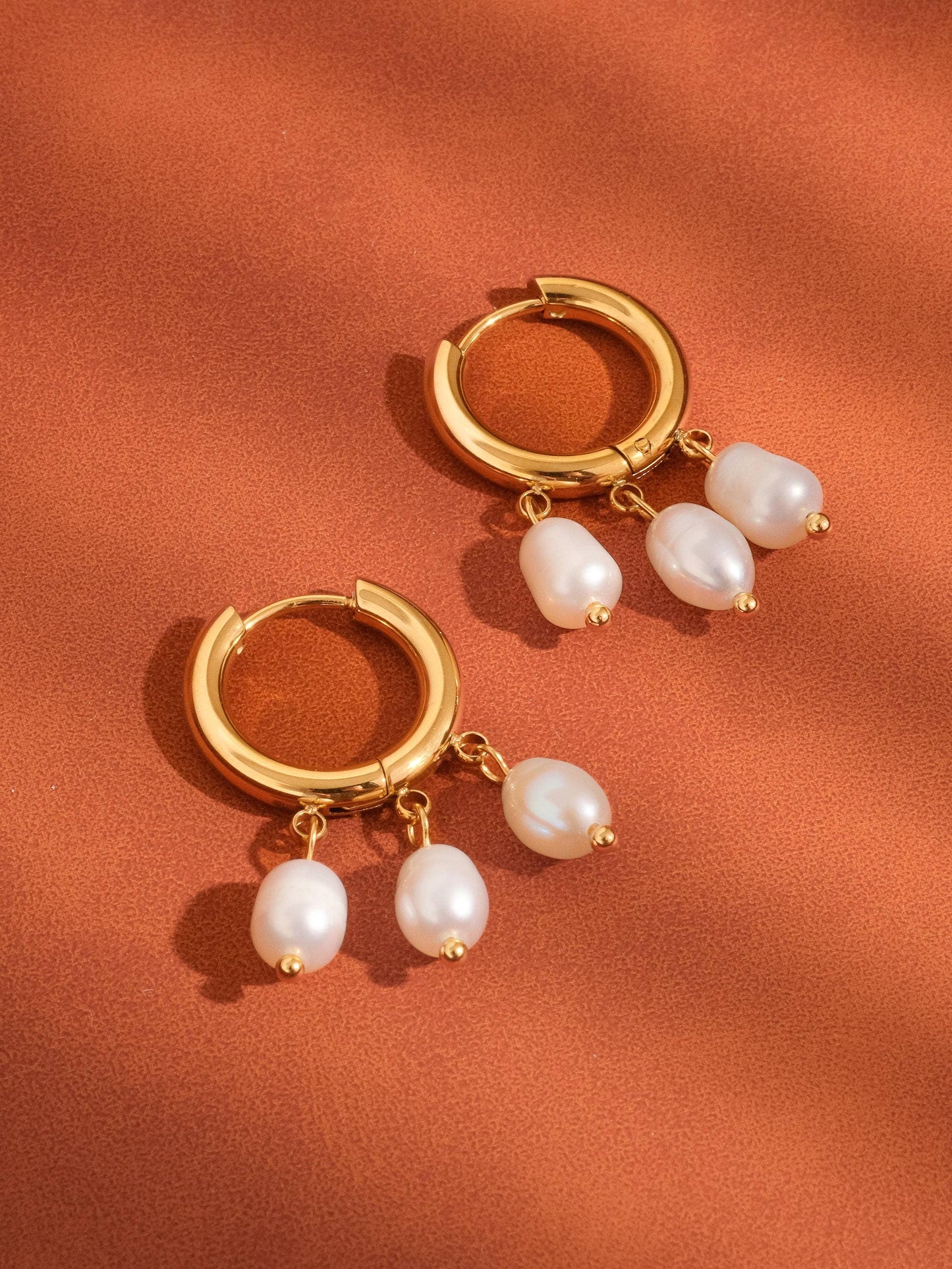 Sejour 18K Gold Non-Tarnish Petite Pearl Dangle Earring