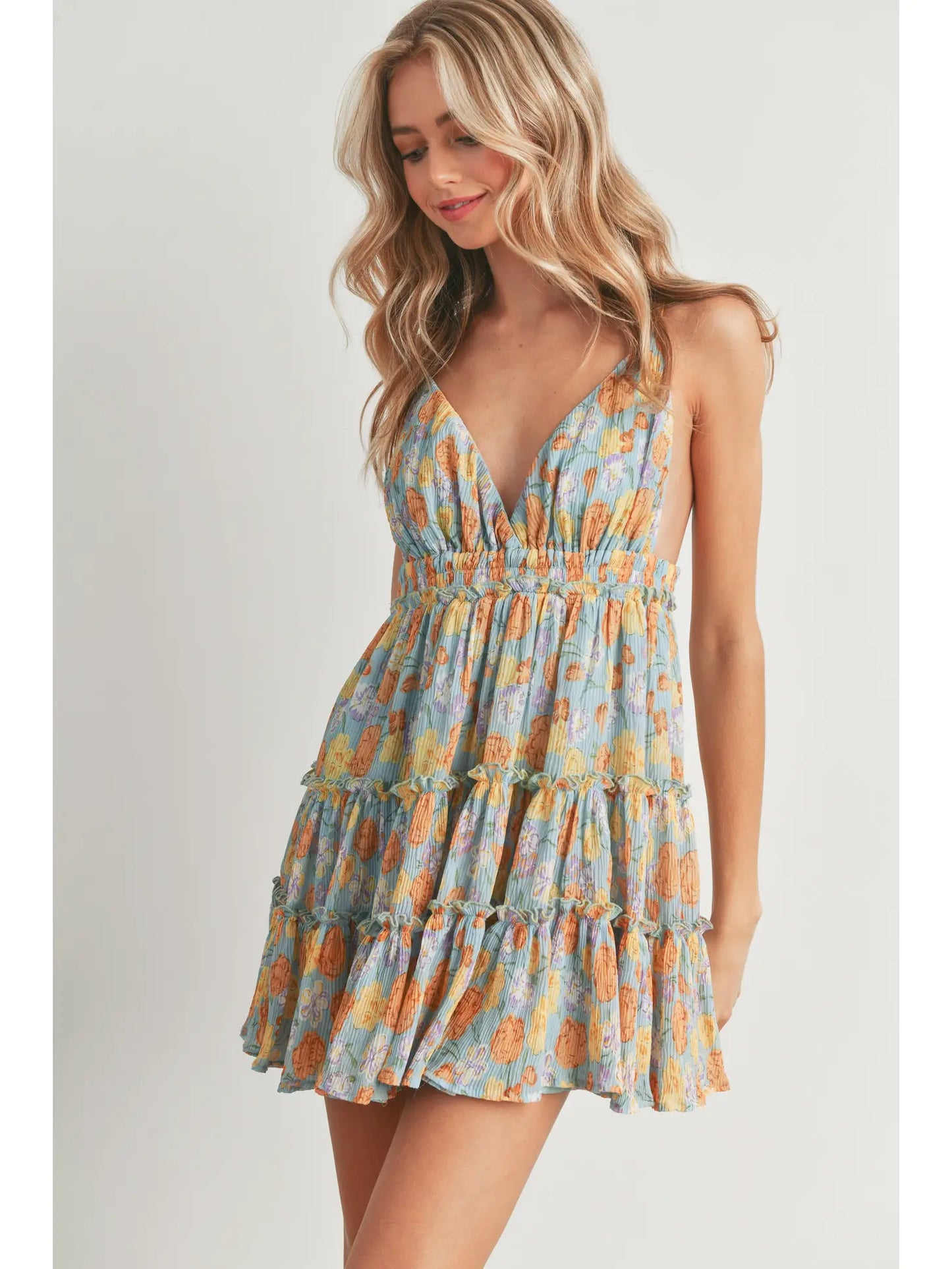 Floral Baby Doll Sundress Women's