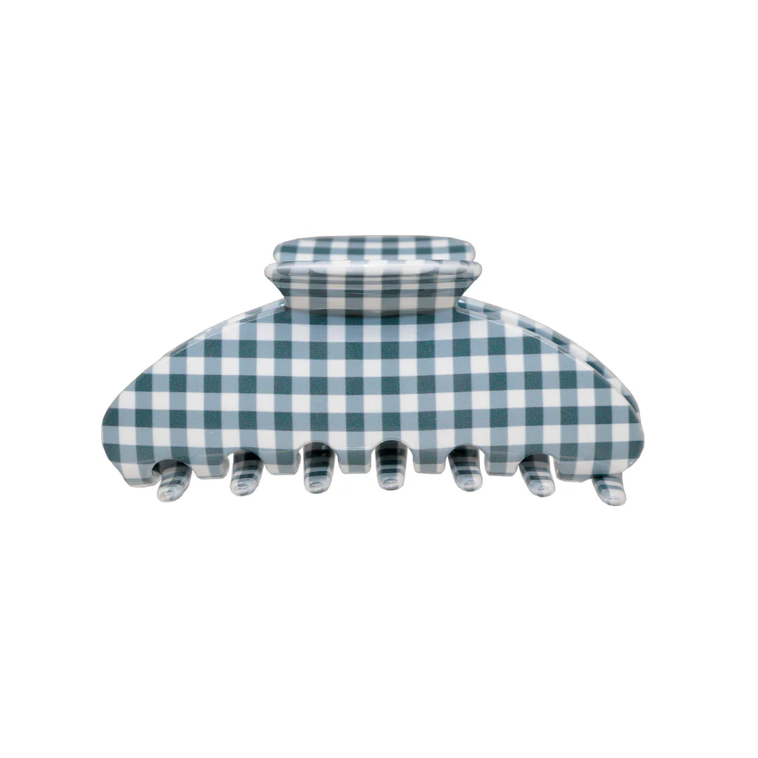 Navy Gingham Big Effing Clip