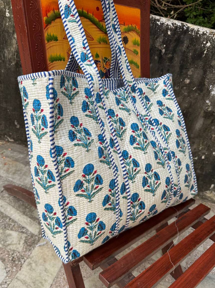 Indigo Bloom Tote Bag