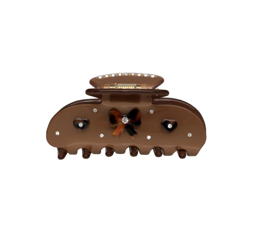 Sweetheart Clip in Cocoa Cashmere