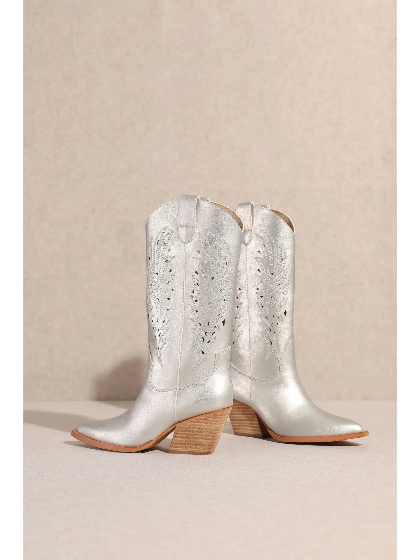 Olivia Silver High Boots