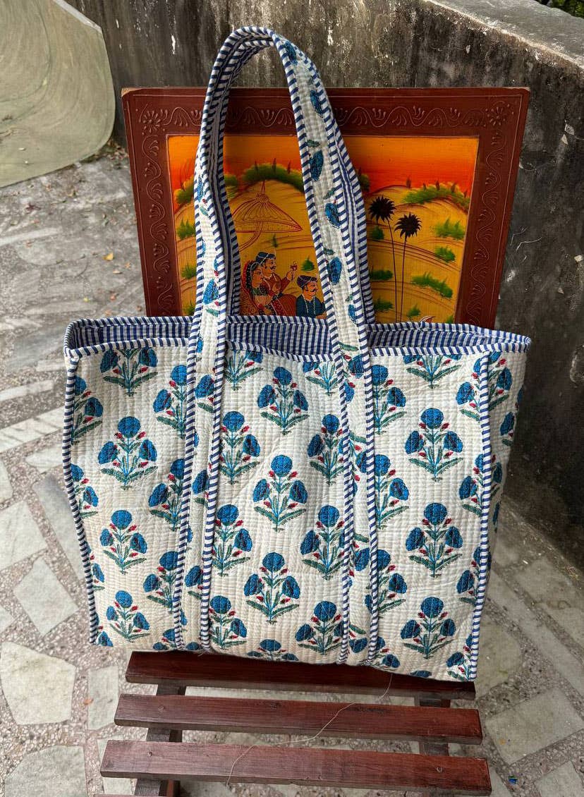 Indigo Bloom Tote Bag
