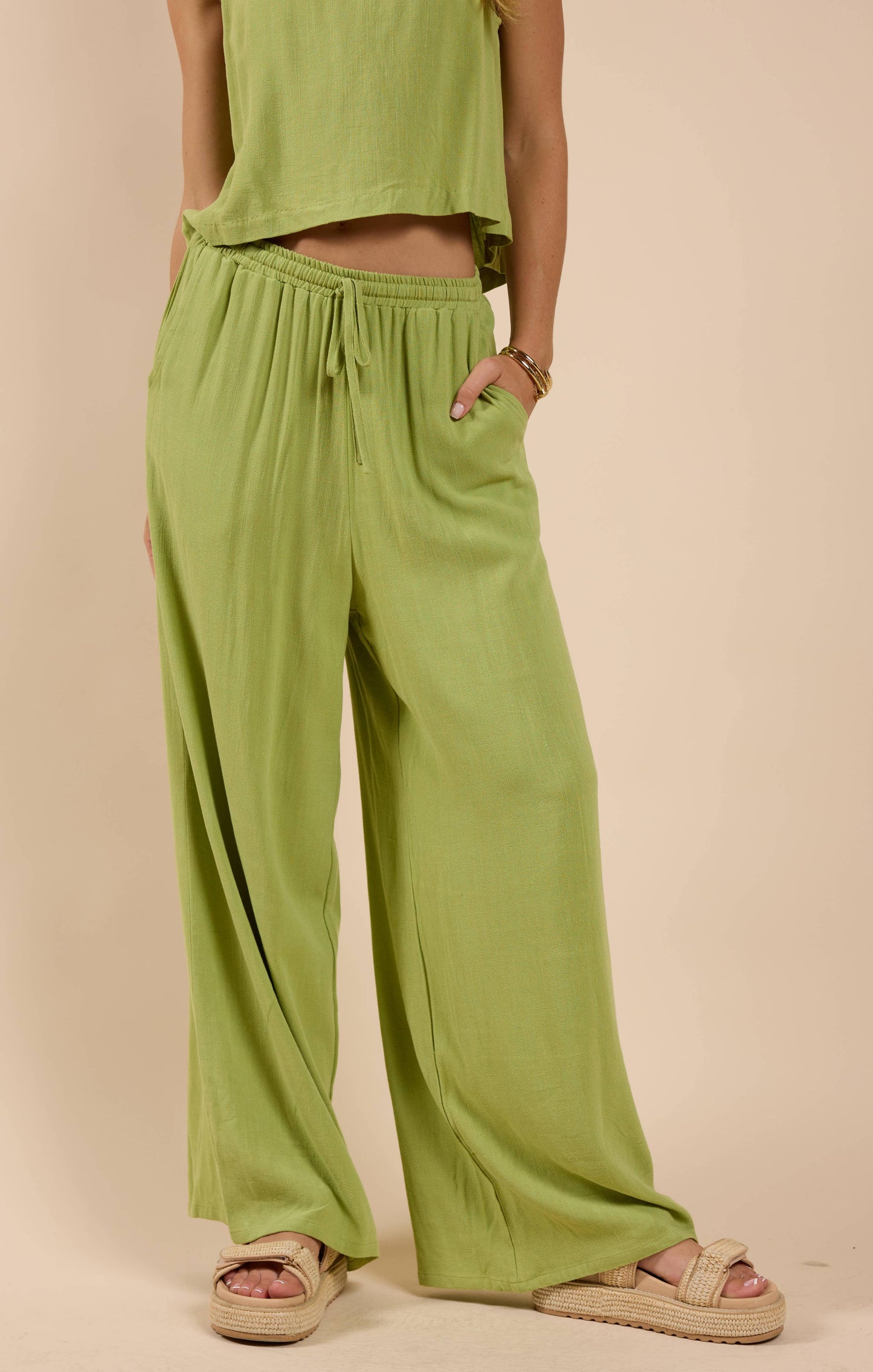 Avocado Elastic Waist Pants