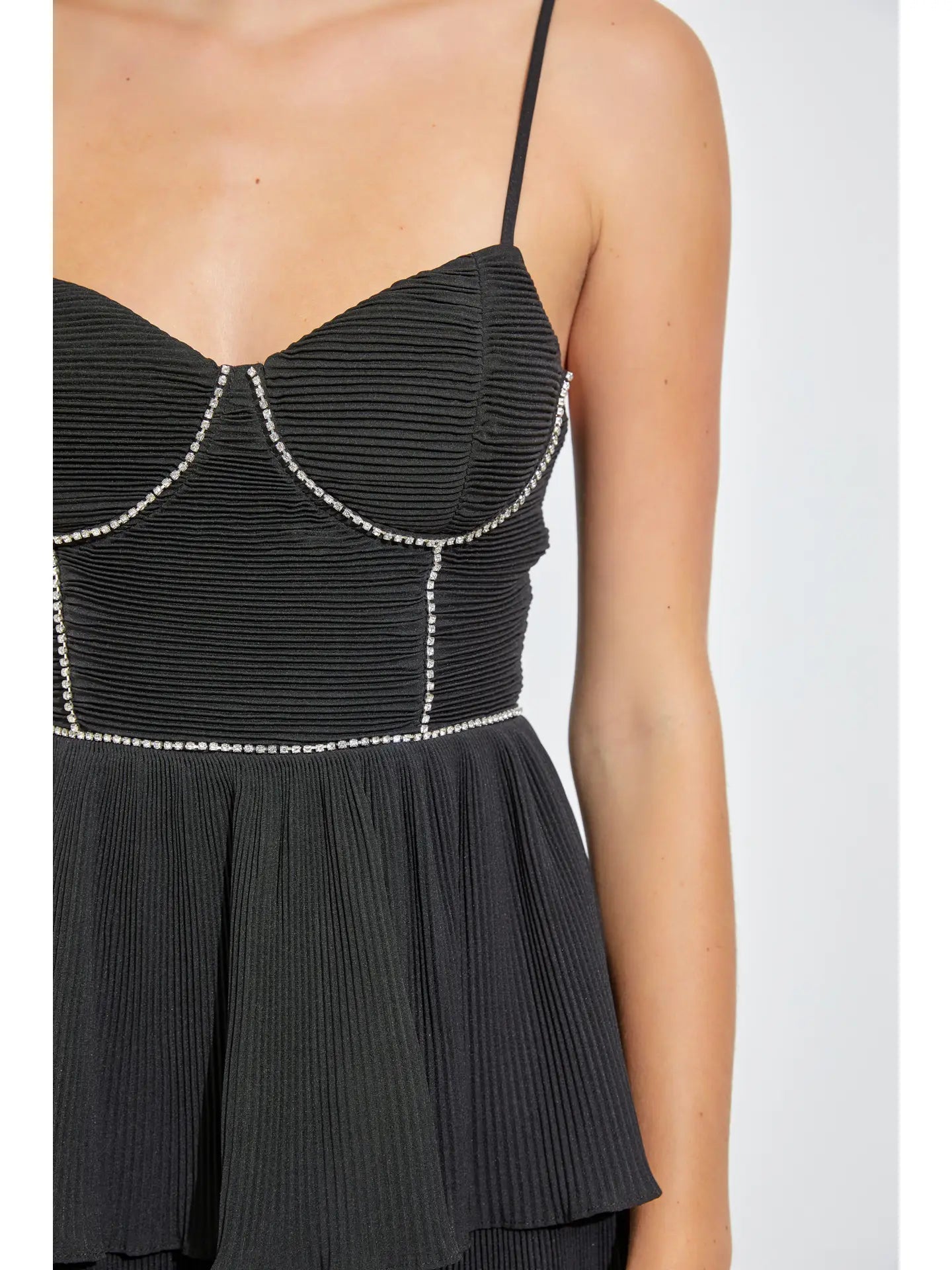 MS Black Ruffle Detail Dress