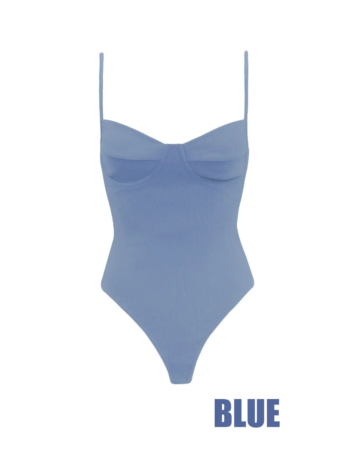 Hey Babe Bustier Bodysuit Knit Rib