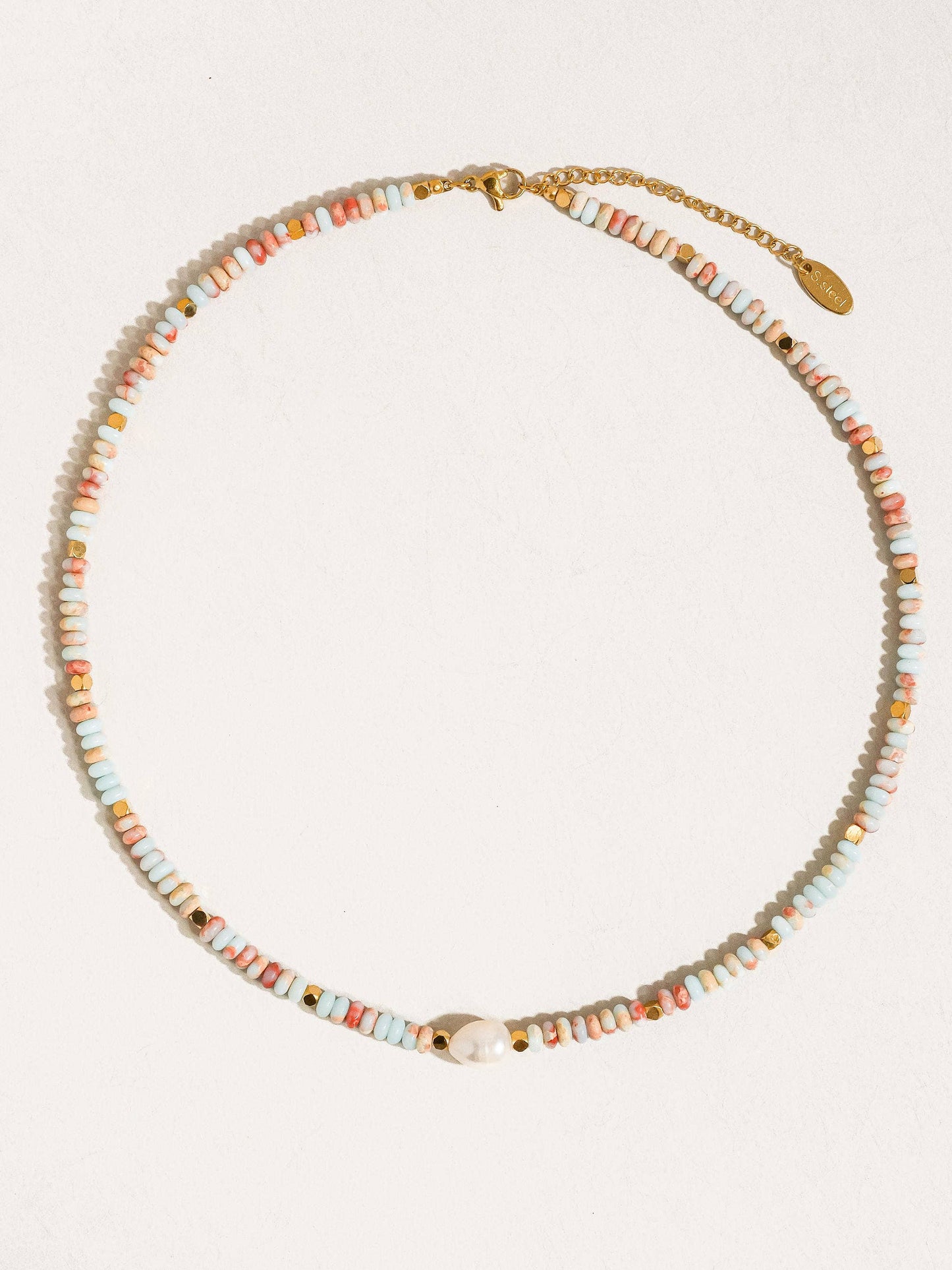 Swank Boho Beaded Pearl Necklace