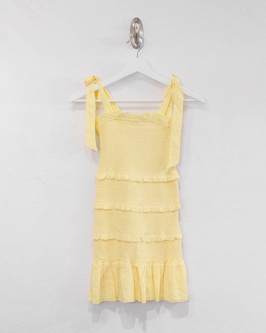 Evan Smocked Dress Lemon(Tweens) Katiej NYC