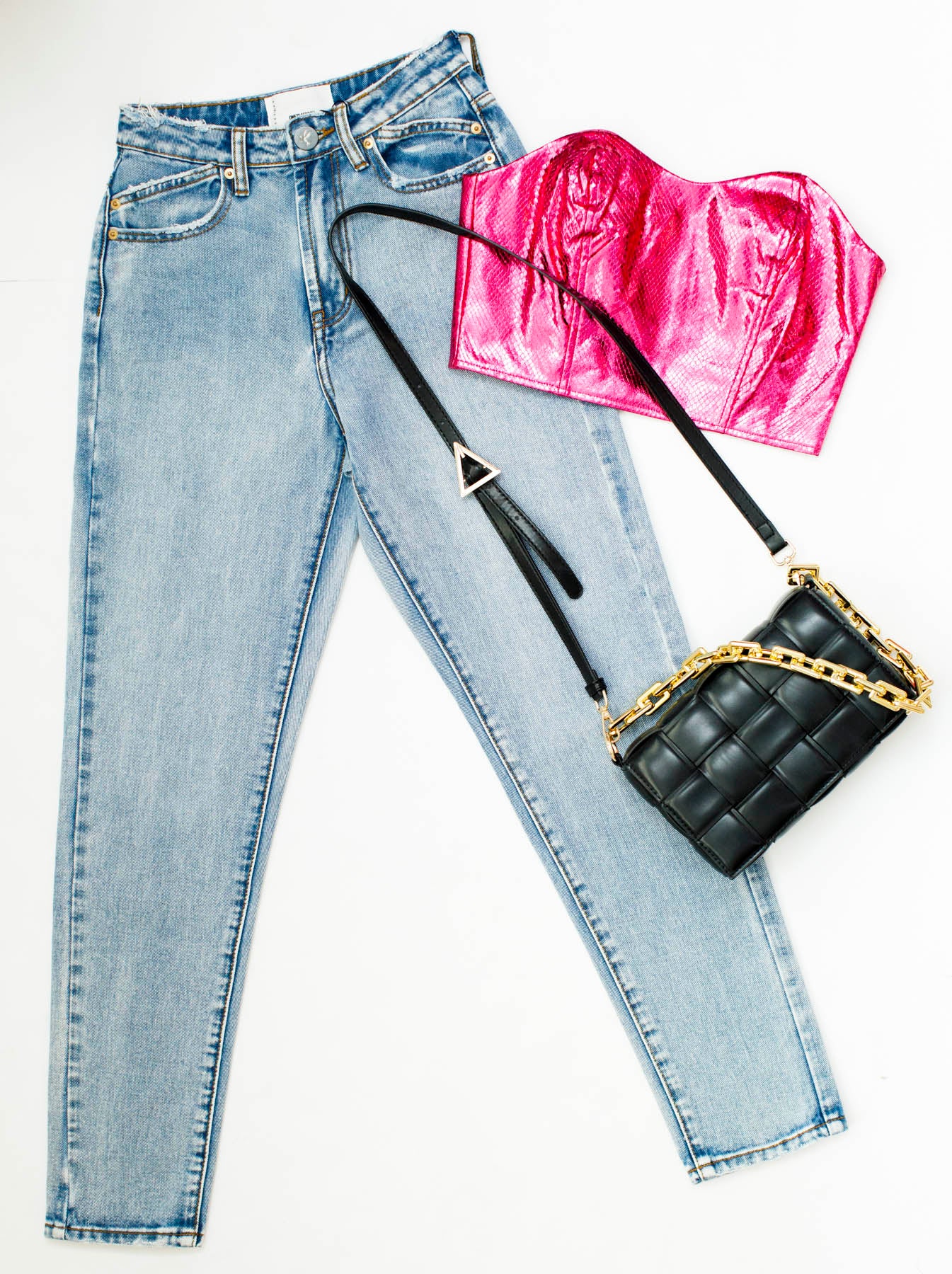 Metallic Strapless Barbie Bustier Crop Top - DM