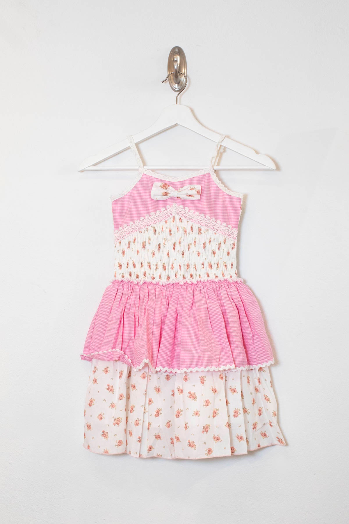 Millie (Tweens) White & Pink Floral Gingham