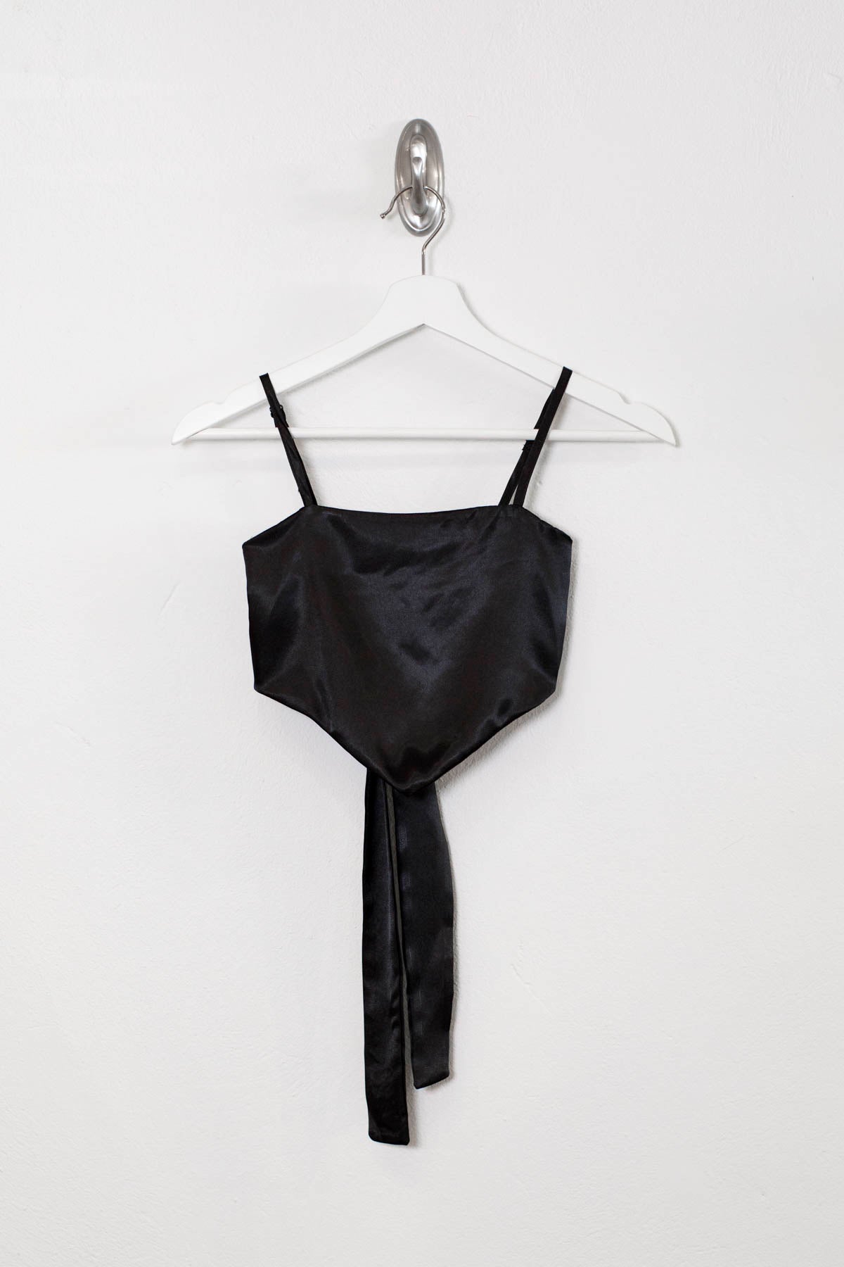 CC Juniors Black Silk Bandana Top