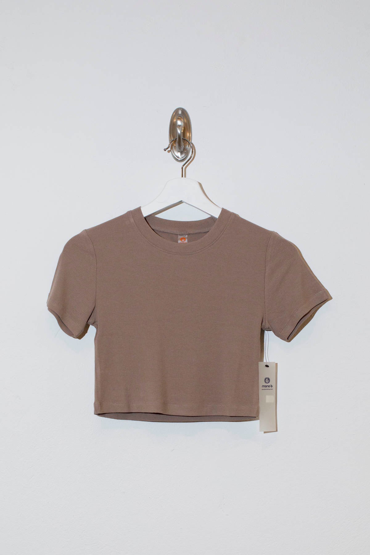 Essential Micro Ribbed Cropped Athleisure Tee