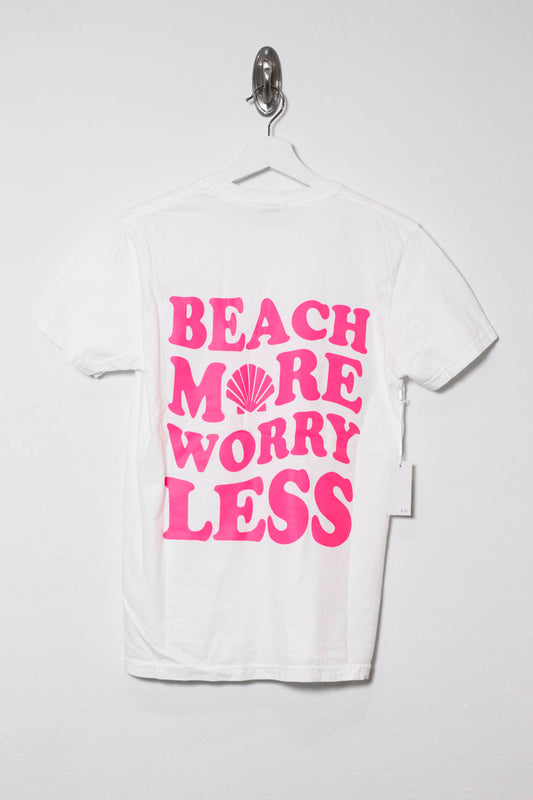Beach More, Worry Less Oversized Graphic Tee