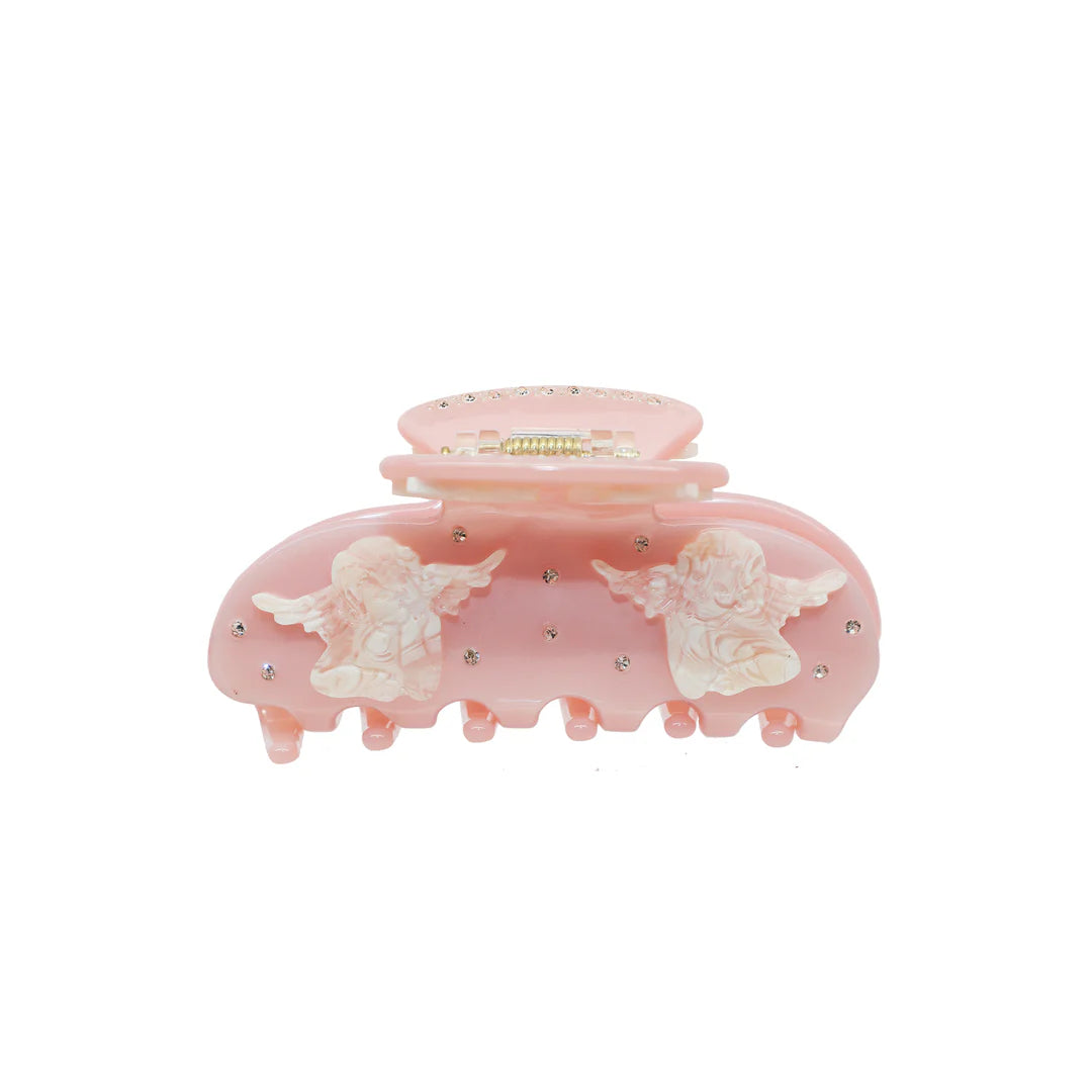 Sweetheart Clip in Pink Angel Wings