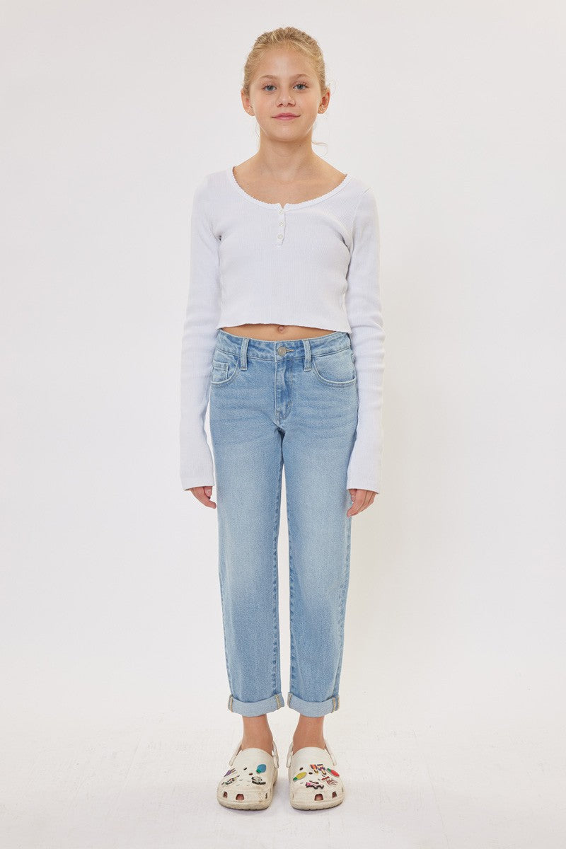 Kids Mini Mom Fit Jeans Tweens - KC USA