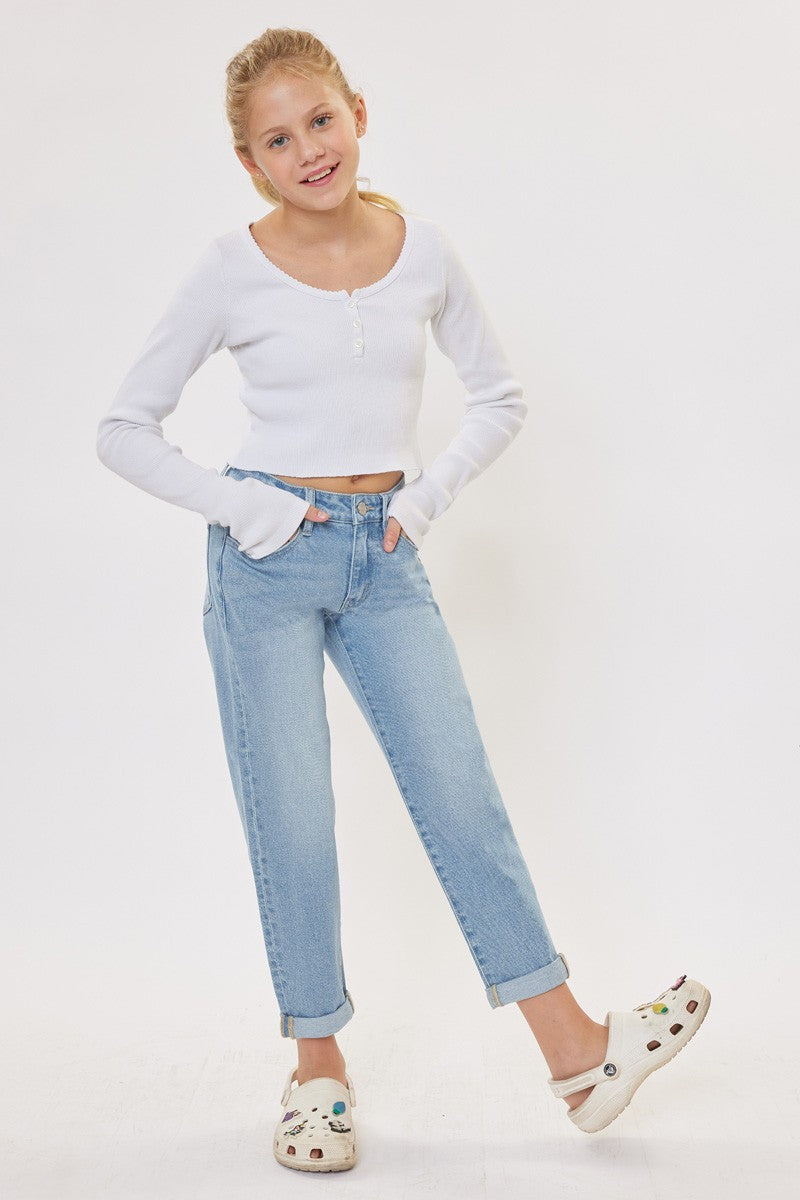 Kids Mini Mom Fit Jeans Tweens KC USA – My Tribe Boutique