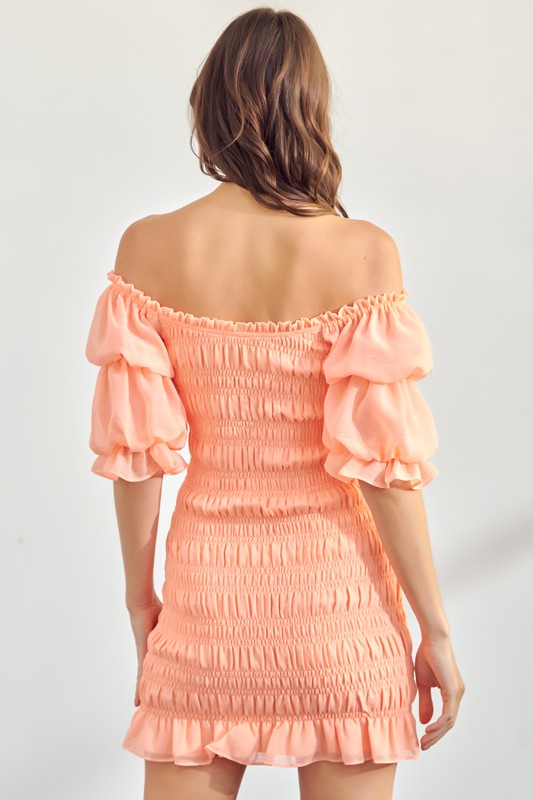 MS Tiered Sleeve Smocked Dress