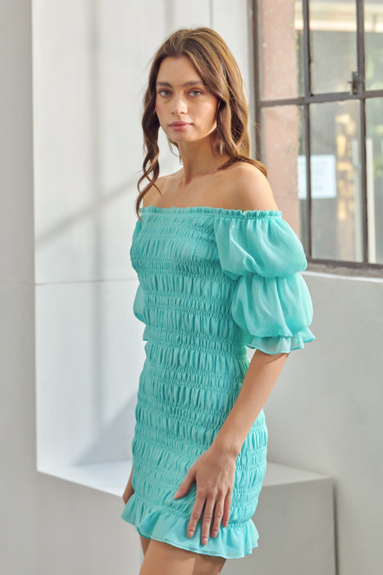 MS Tiered Sleeve Smocked Dress