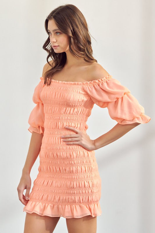 MS Tiered Sleeve Smocked Dress