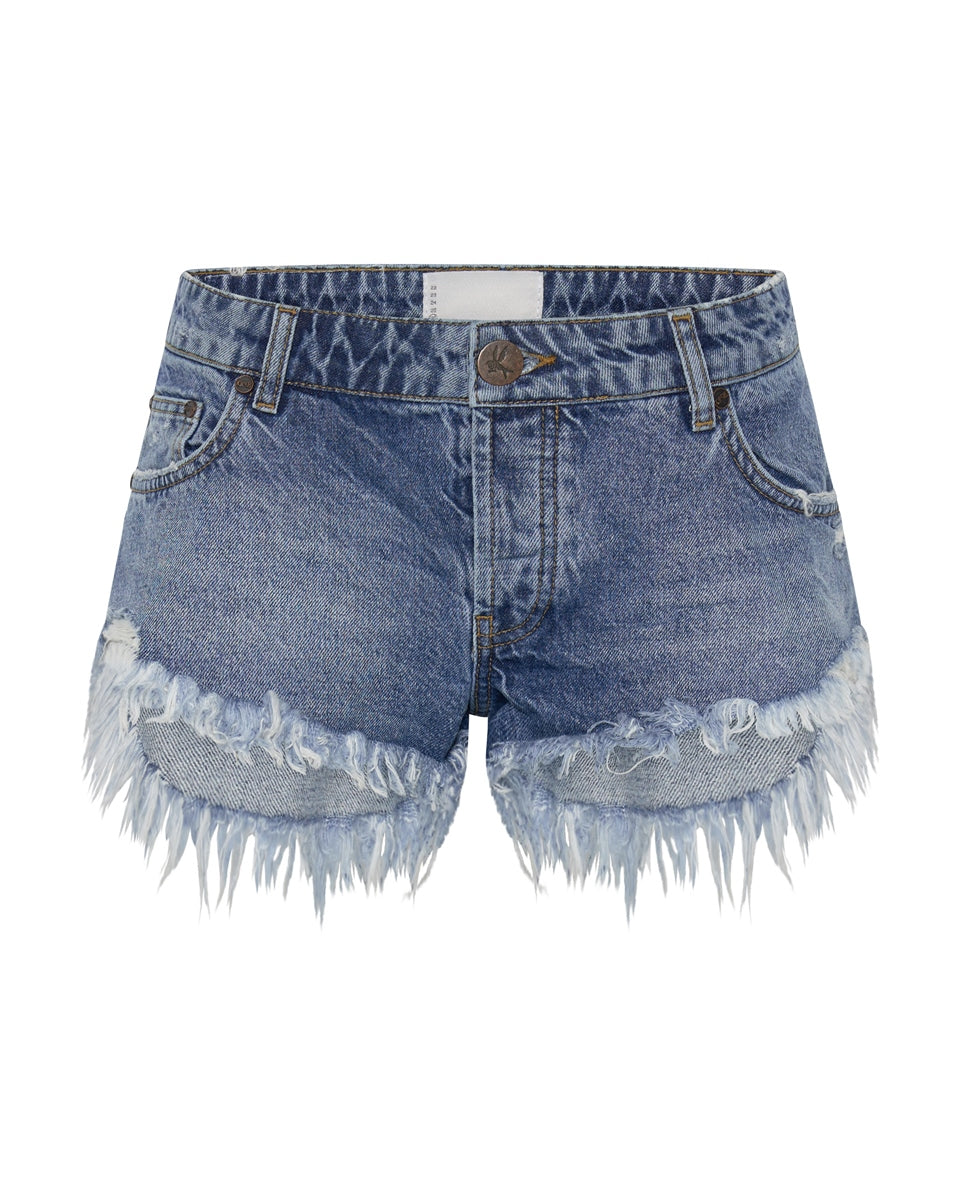 Rosewood Bonita Low Waist Denim Short - One Teaspoon