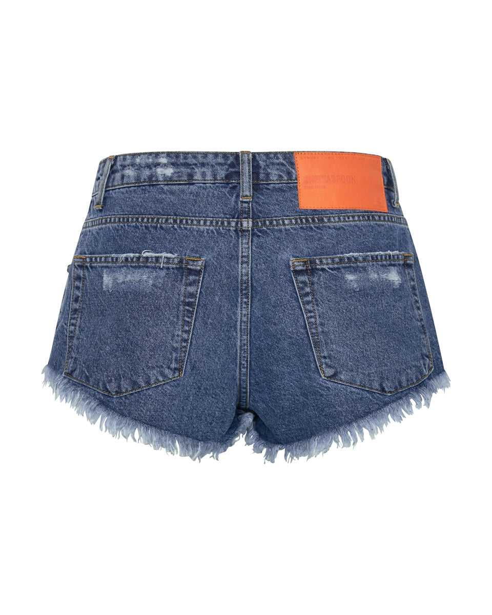 Rosewood The One Fitted Cheeky Denim Shorts - One Teaspoon