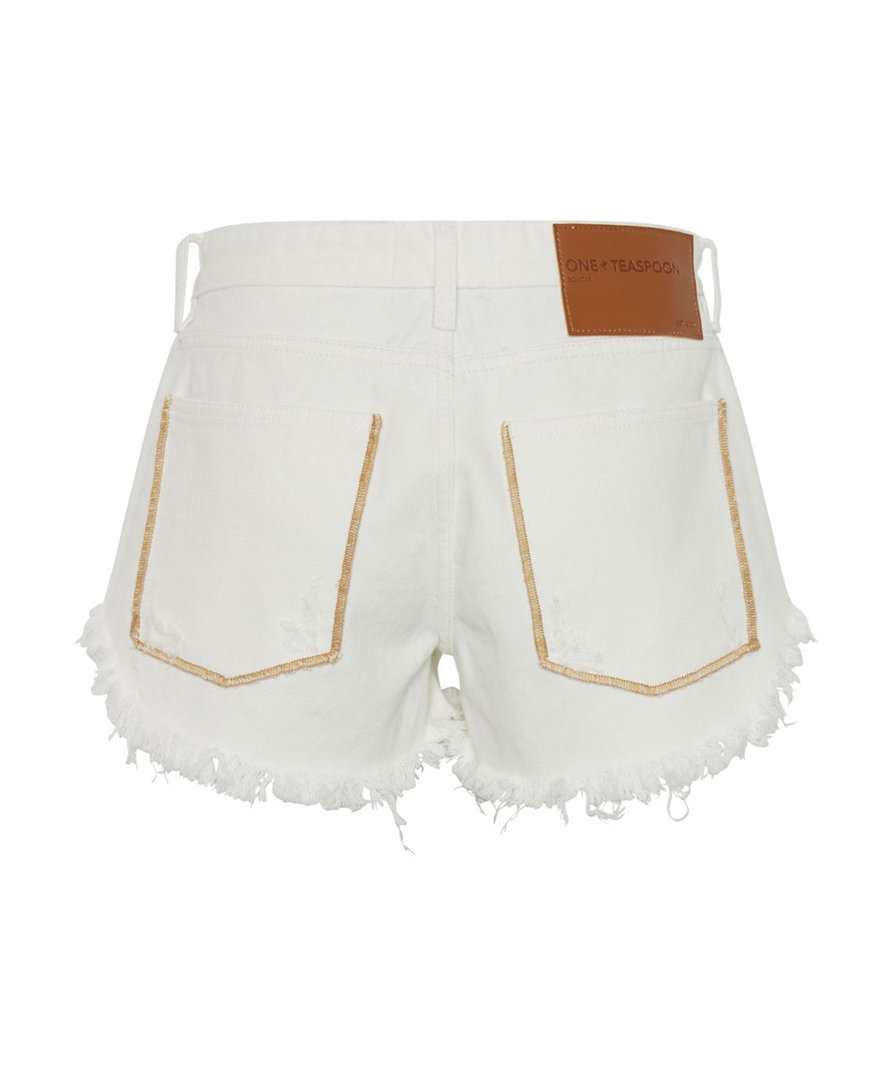 Pearl Bonitas Low Waist Denim Short - ONE TEASPOON