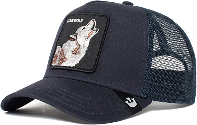 The Lone Wolf Navy Trucker Hat - Goorin Bros