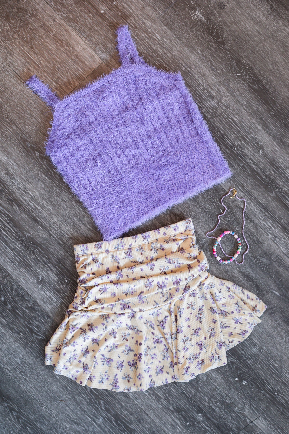 Lucky Eyelash Tank Top in Lilac