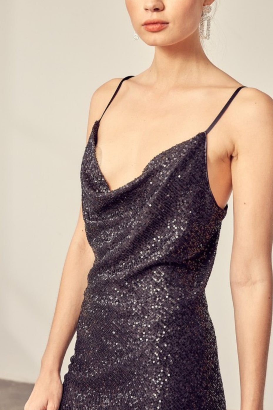 Sequin Crowl Neck Dress