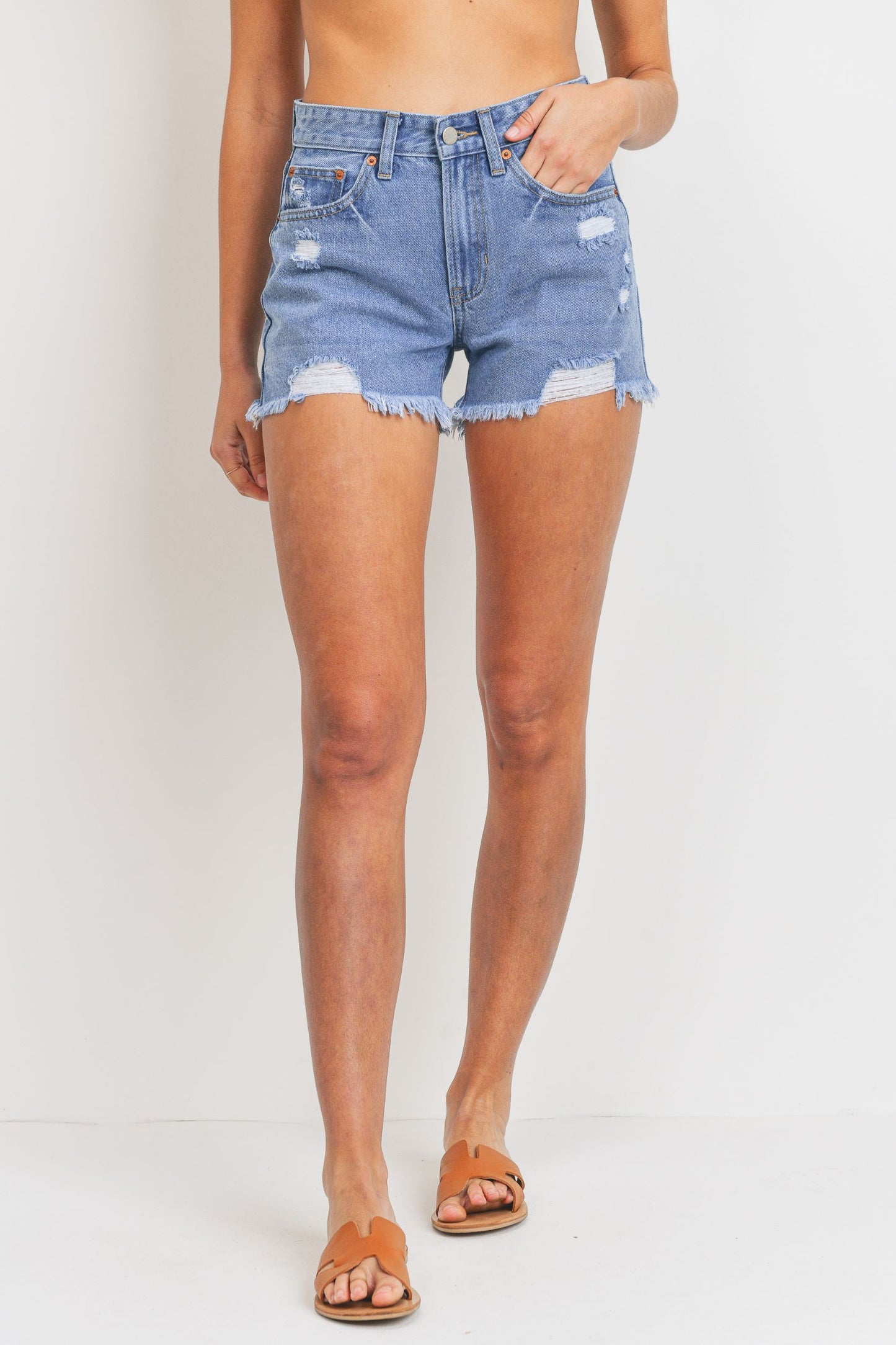 Medium Distressed Boyfriend Shorts
