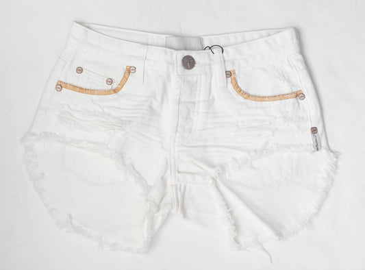 Pearl Bonitas Low Waist Denim Short - ONE TEASPOON