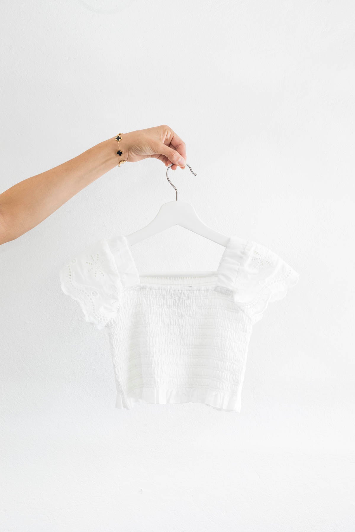 Faye Eyelet Smocked Top (Tweens) Katiej NYC