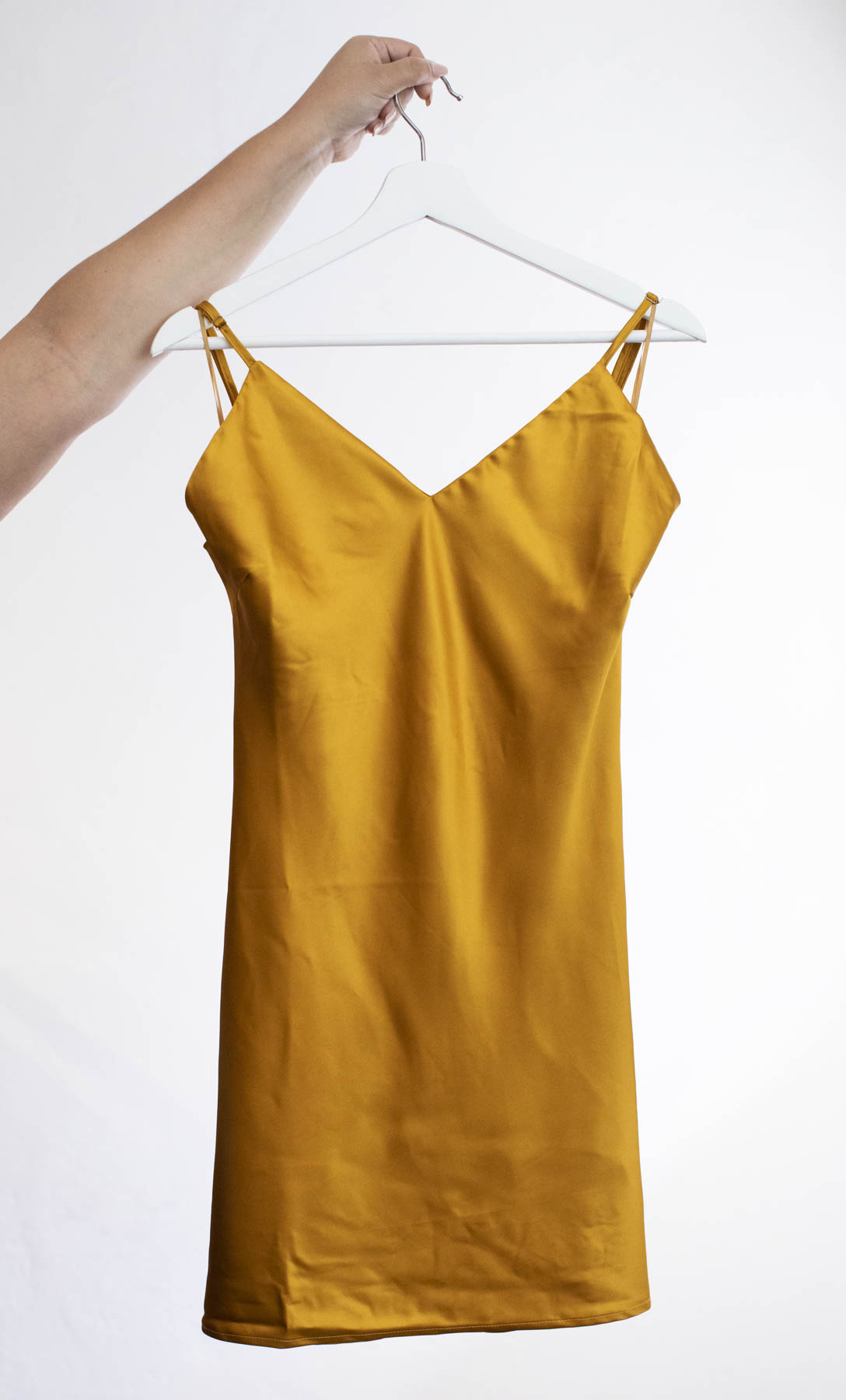 Sleeveless Satin Mini Dress