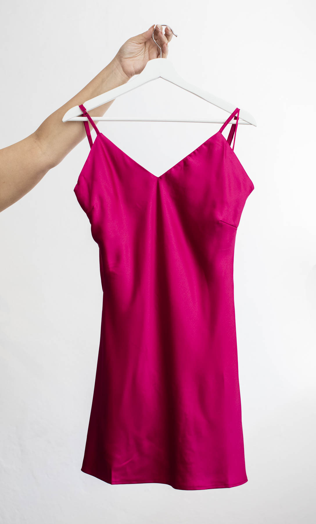 Sleeveless Satin Mini Dress