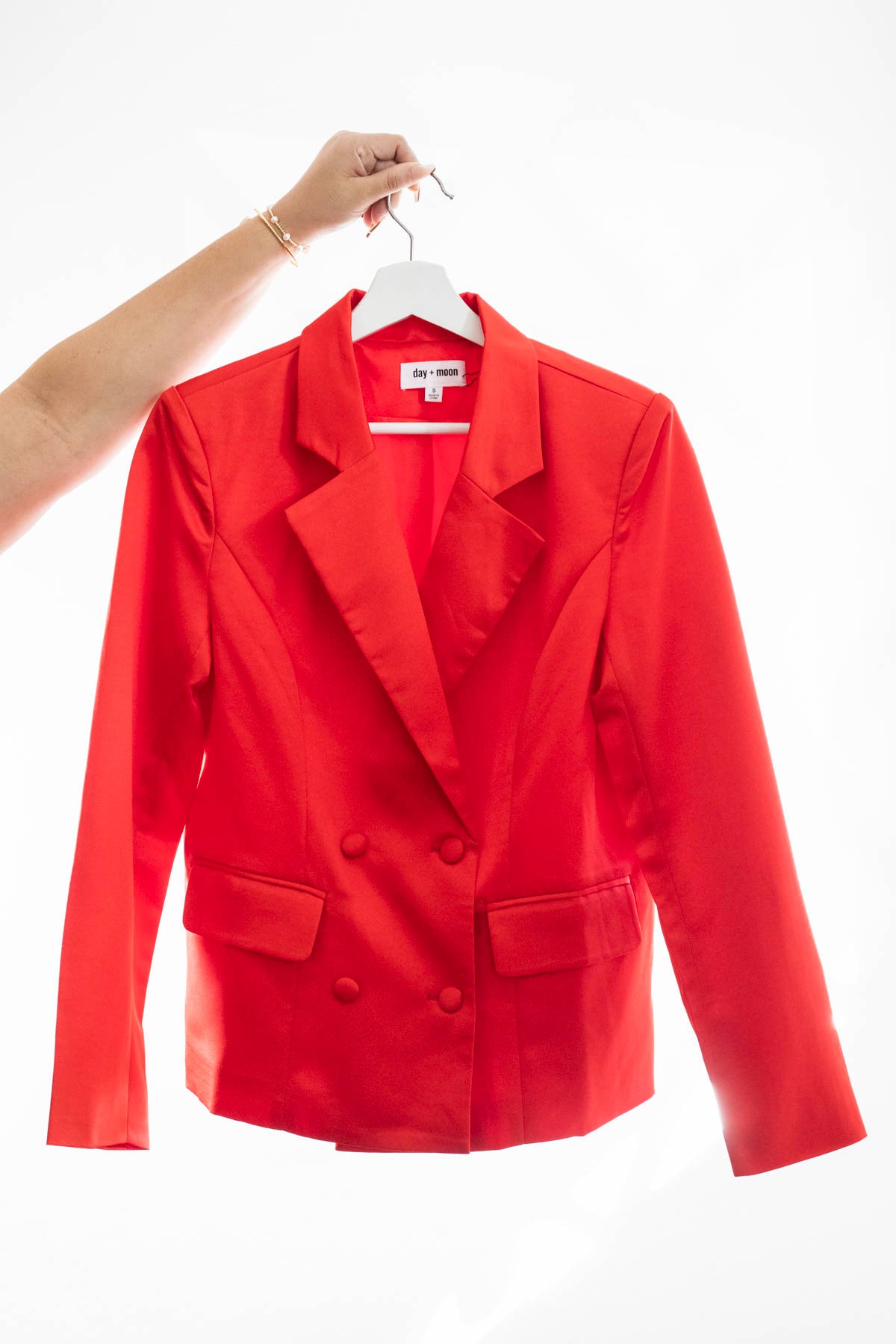 Double Breasted Satin Blazer Women's  - DM