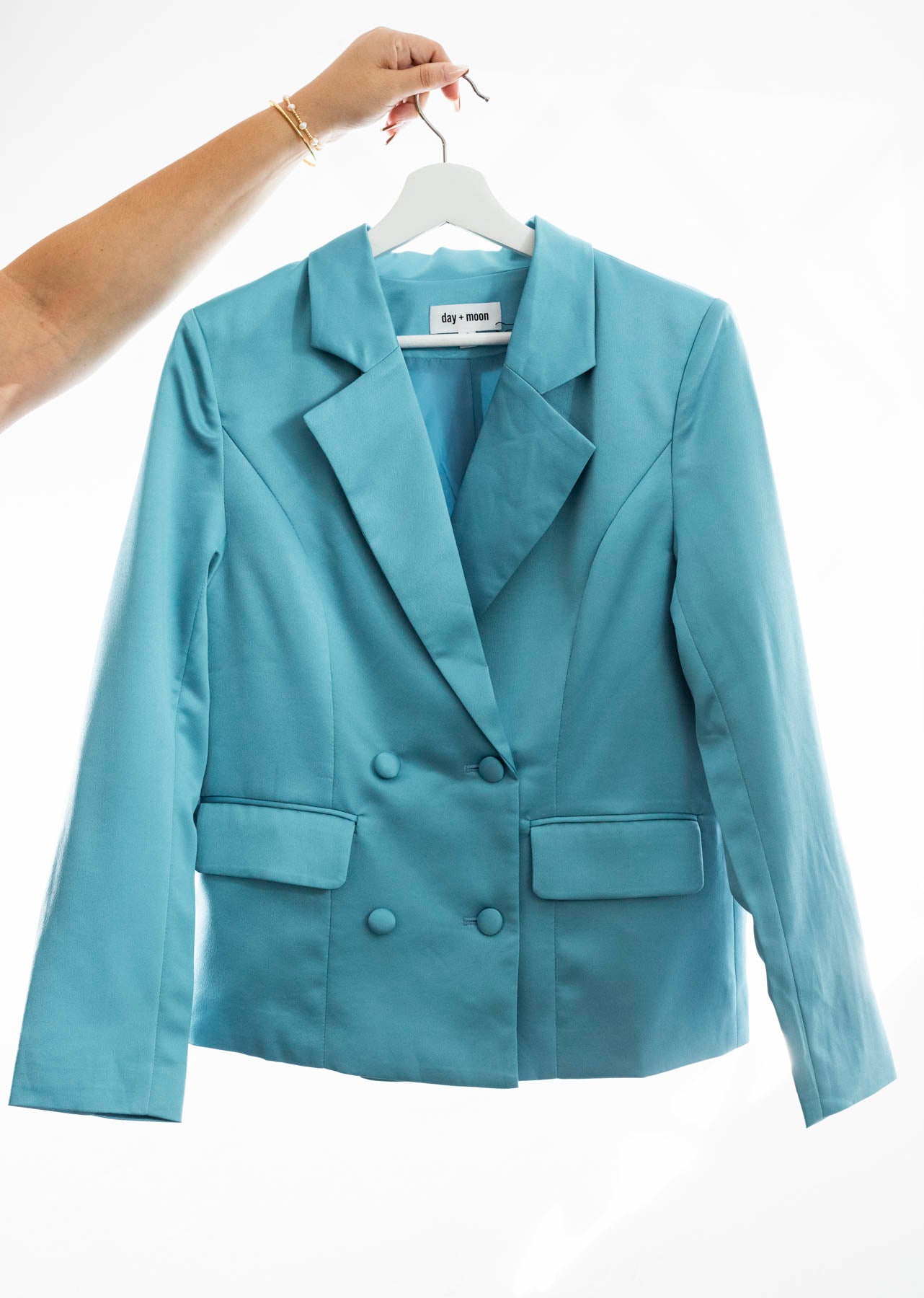 Double Breasted Satin Blazer Women's  - DM