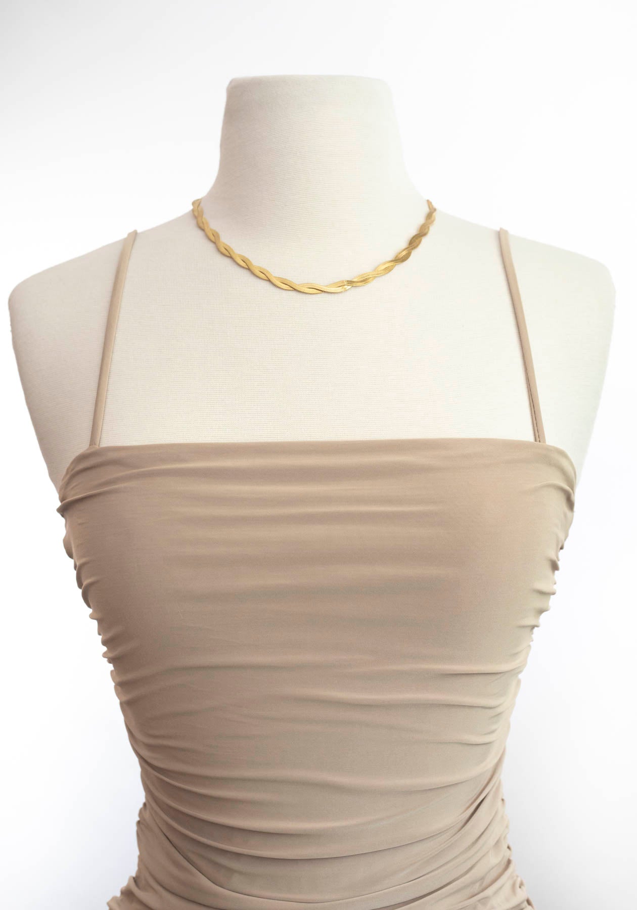 Side Ruched Elegant Double Layered Midi Dress