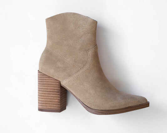 Cate Western Suede Block Heel Booties - Steve Madden