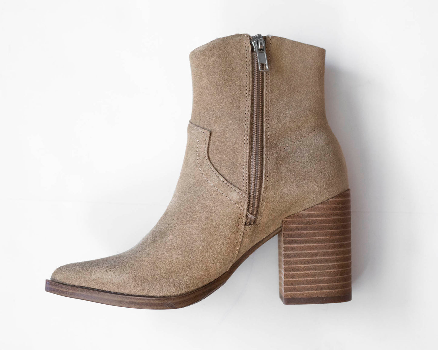 Cate Western Suede Block Heel Booties - Steve Madden