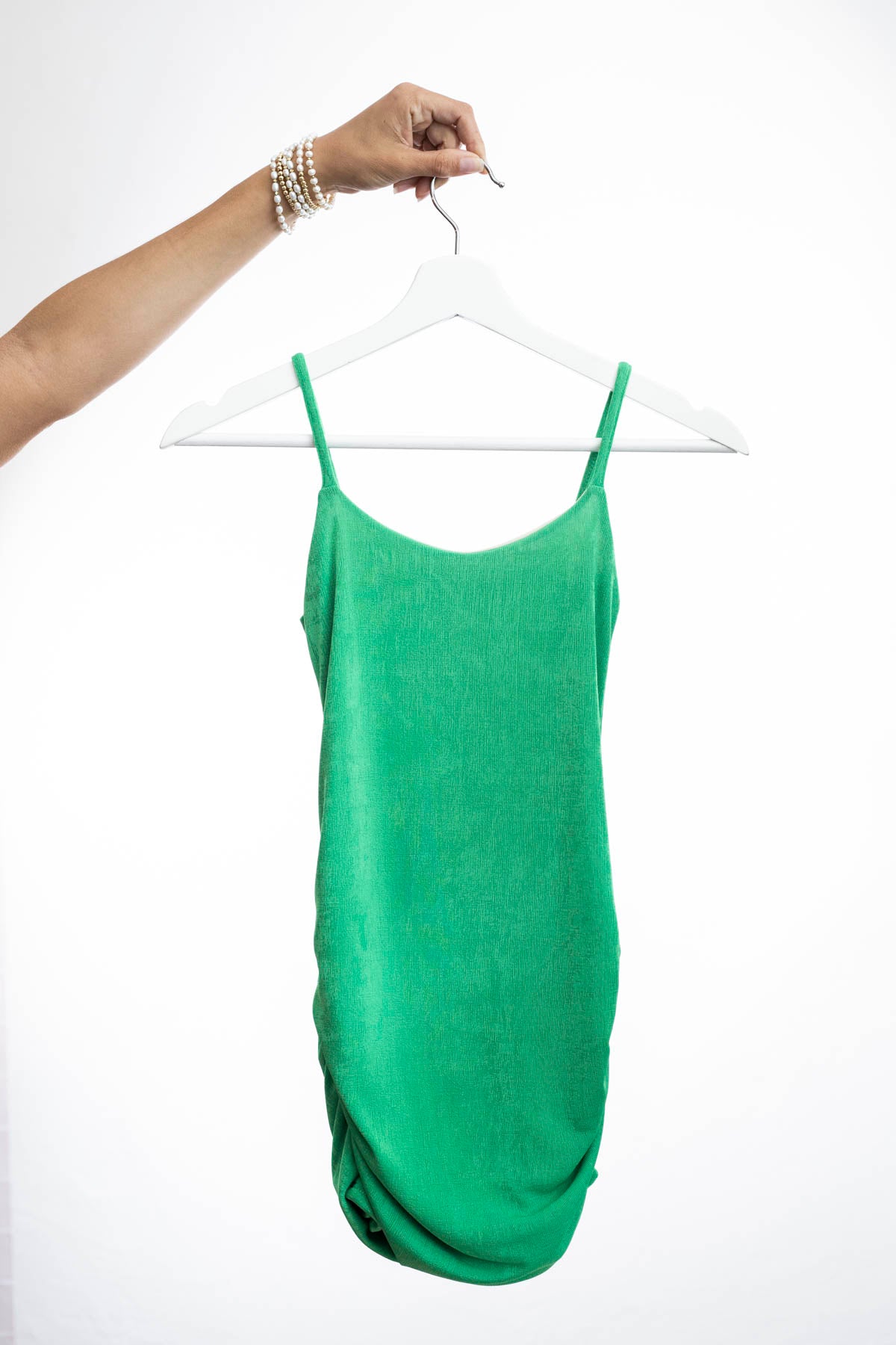 Tween Caterpillar Ruched Tank Top Dress X-Large / Green Tween Caterpillar Ruched Tank Top Dress X-Large / Green