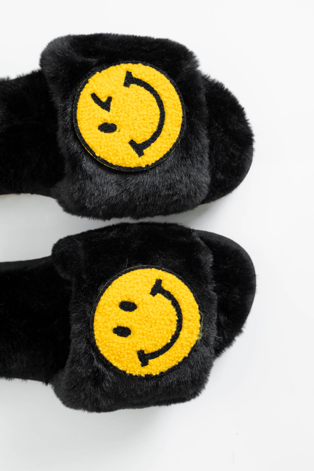 Happy Face Peep Toe Slippers
