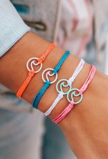 Pura Vida Enamel Wave Aqua Wave Light Pink Bracelet