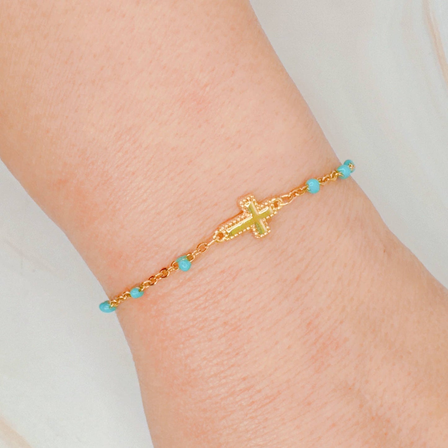 Eden Cross Dainty Bracelet