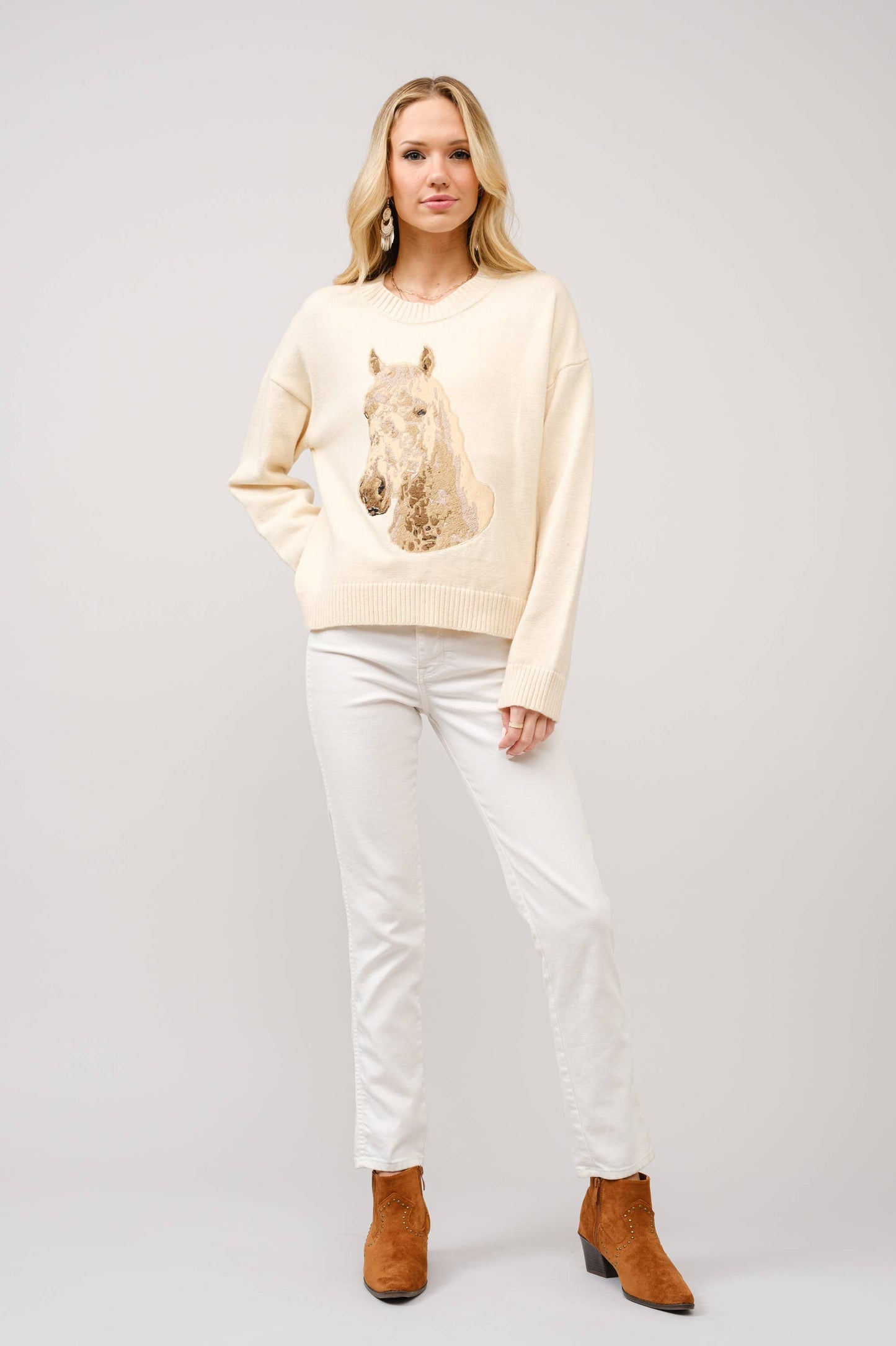 Stallion Crew Neck Sweater