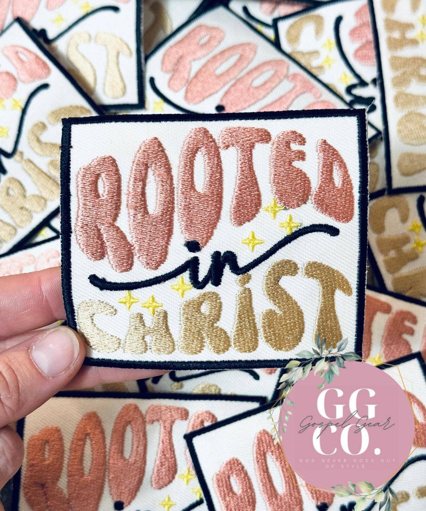 Rooted In Christ Embroidered Patch