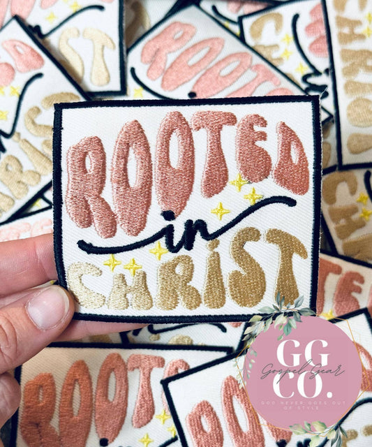 Rooted In Christ Embroidered Patch