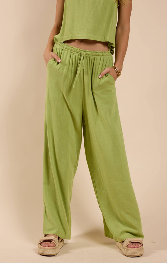 Avocado Elastic Waist Pants