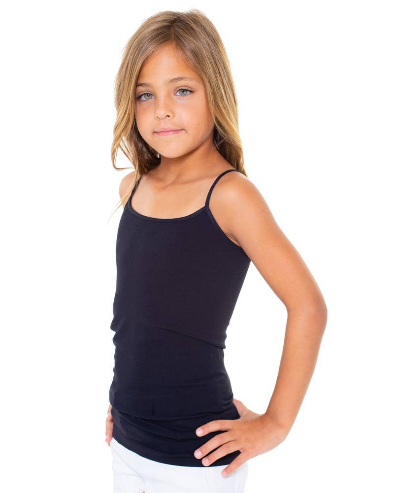 Girls Full Camisole Black