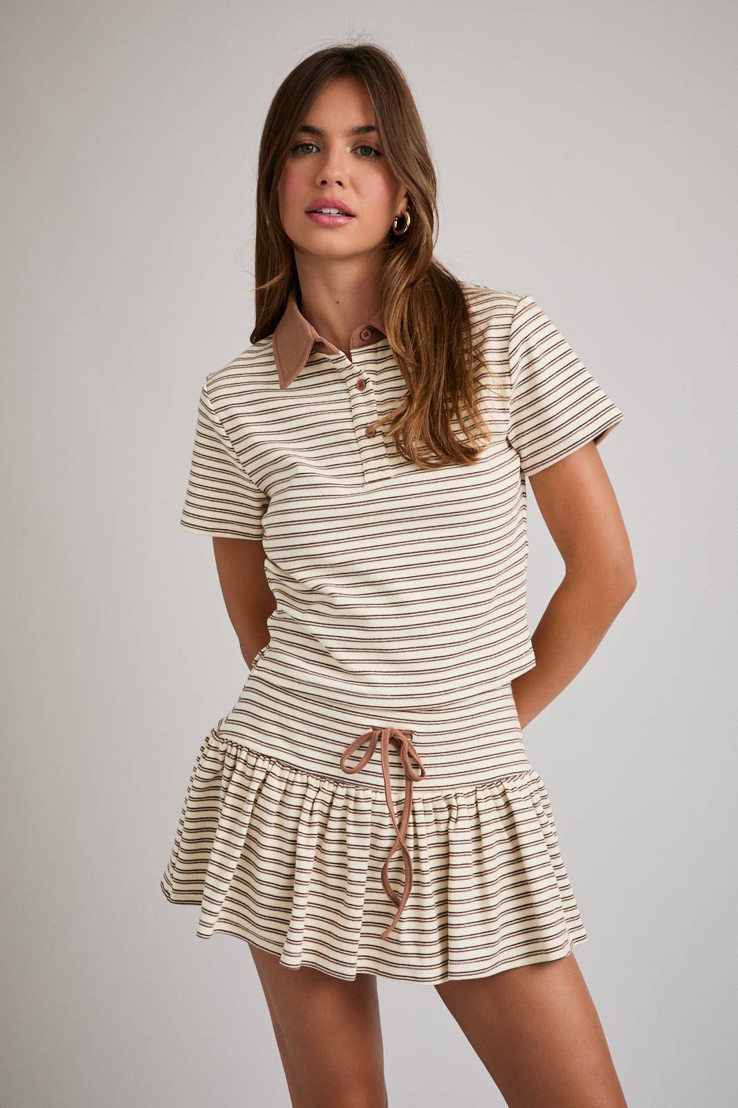 The Uptown Stripe Polo Top